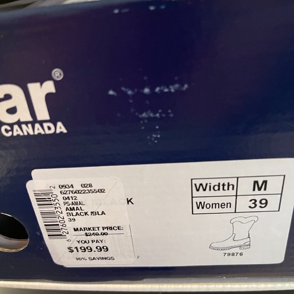 Pajar Canada Amal NIB Black Suede and leather fur-lined snow boots sz39 US 8.5 - Picture 5 of 5